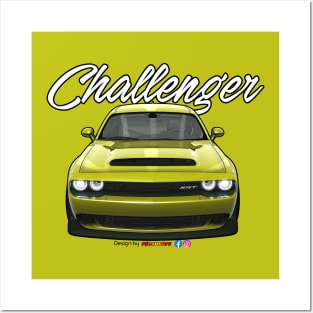 Challenger SRT Yellow by pjesusart Posters and Art